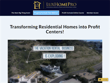 Tablet Screenshot of luxhomepro.com